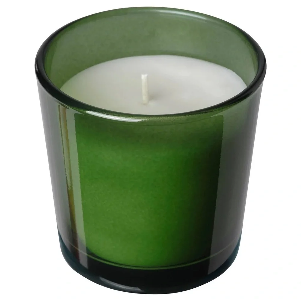 IKEA Vinterfint Bundle of 2 25H Scented Candles in Glass Spiced Delight
